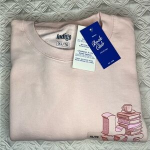 Indigo Blush Pink 'LOVE' Bookstack Crewneck Sweatshirt
